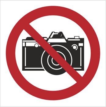 Znak Zakaz fotografowania na płycie PCV (609)