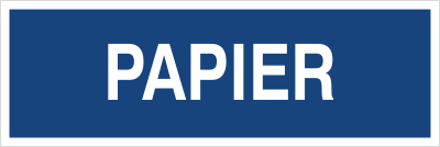 Znak papier na płycie PCV (801-99)