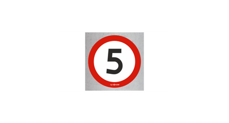 Ograniczenie prędkości do 5km/h (znak podłogowy) (B33-5-F)