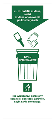 Znak szkło opakowaniowe na Folii Samoprzylepnej (857-40)
