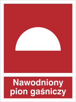 Znak nawodniony pion gaśniczy na płycie PCV (218-01)
