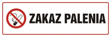 Znak Zakaz palenia na płycie PCV (NE010)