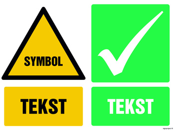 Znak na zamówienie Wzór S-508 na folii samoprzylepnej świecąca