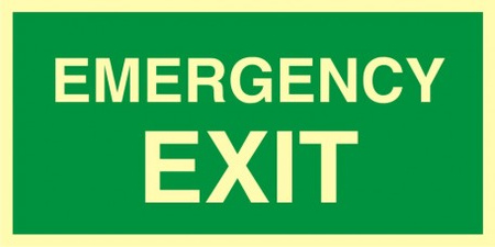 Znak emergency exit (AC002)