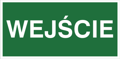 Znak wejście na Folii Samoprzylepnej (816) Techem