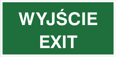 Znak wyjście exit (816-05) Techem