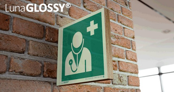 Znak lekarz (na sklejce) znak prostopadły