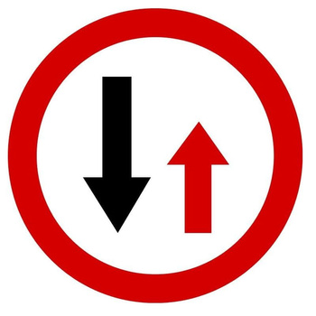 Znak zakazu METALOWY (B31) Pierwszeństwo dla nadjeżdżających z przeciwka