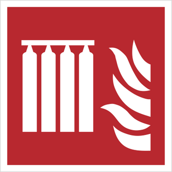 Znak Bateria stałego urządzenia gaśniczego (F08) Techem