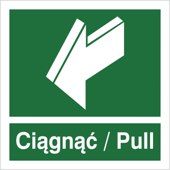 Znak ciągnąć pull (818-03) Techem