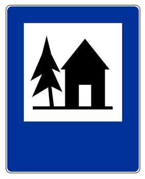 Znak informacyjny METALOWY Schronisko młodzieżowe (D33)