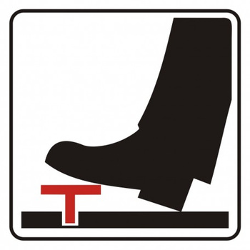 Znak Pedał spłuczki na płycie PCV (SD010)