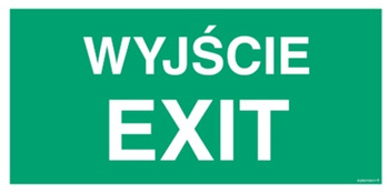 Znak wyjście exit (AC001) Signproject