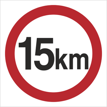 Znak ograniczenie prędkości do 15 km (702-04)