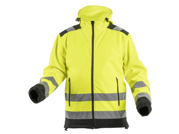 Kurtka Softshell z kapturem ARGEN ostrzegawcza