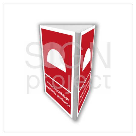 Znak BB804 Przyłącze półstałego urządzenia gaśniczego świecący (3D dościenny)