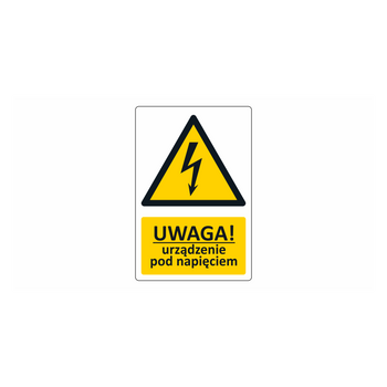 Oznaczenie Uwaga! Urządzenie pod napięciem (Z008)
