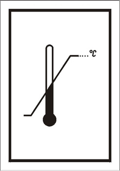 Znak przestrzegać zakresu temperatury... na Folii Samoprzylepnej (701-17)