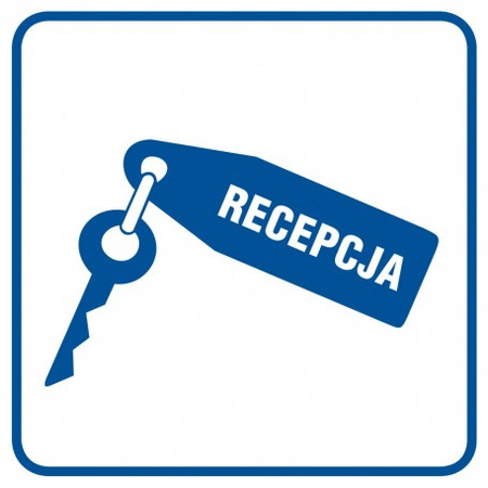 Znak Recepcja na płycie PCV (RA026)