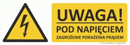 Znak Uwaga! Pod napięciem (T313)