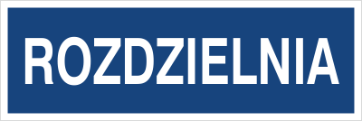 Znak rozdzielnia na Folii Samoprzylepnej (801-256)