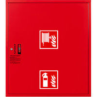 Hydrant wewnętrzny z wężem płaskoskładanym 52/15 z miejscem na gaśnice pod koszem