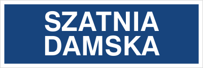 Znak szatnia damska na płycie PCV (801-45)