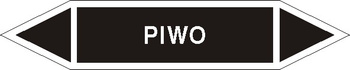 Tabliczka na rurociągi Piwo znak na Folii Samoprzylepnej (R-IC10)