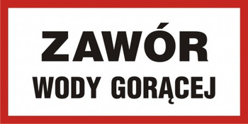 Znak Zawór wody gorącej (PB113)