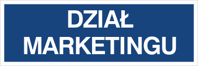 Znak dział marketingu na płycie PCV (801-26)