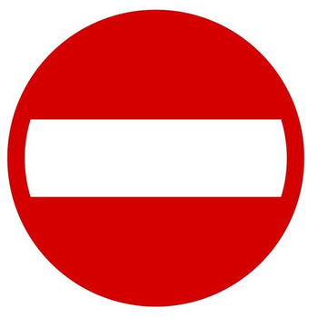 Znak zakazu METALOWY (B2) zakaz wjazdu