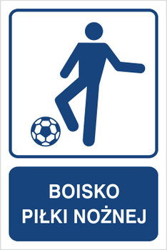 Znak boisko piłki nożnej na płycie PCV (823-154)