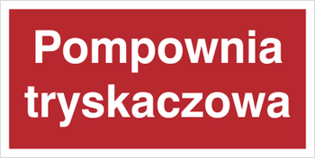 Znak pompownia tryskaczowa na płycie PCV (808-05)