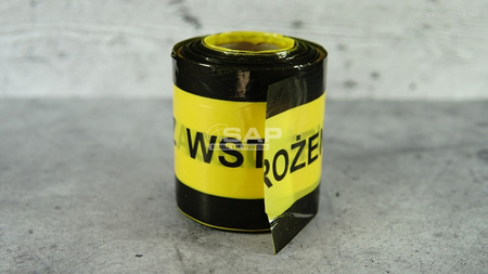 Taśma ostrzegawcza ZAKAZ WSTĘPU STREFA ZAGROŻENIA 10mm/100 m