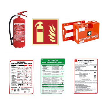 Zestaw moja firma 200m2 (gaśnica+apteczka+instrukcje+oznakowanie)