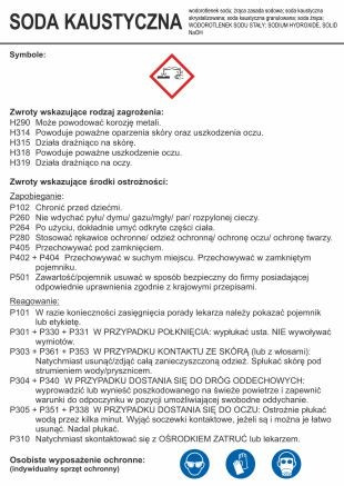 Znak Soda kaustyczna (LC035)