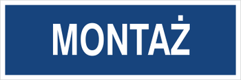 Znak montaż na płycie PCV (801-177)