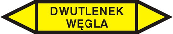 Tabliczka na rurociągi Dwutlenek węgla znak na Folii Samoprzylepnej (R-G07)