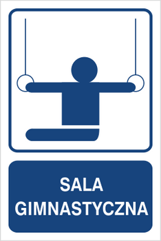 Znak sala gimnastyczna na Folii Samoprzylepnej (823-159)