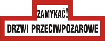 Znak zamykać! drzwi przeciwpożarowe (BC100)