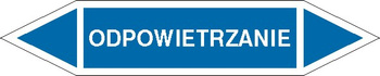 Tabliczka na rurociągi Odpowietrzanie znak na płycie PCV (R-PO01)