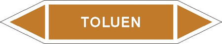 Tabliczka na rurociągi Toluen znak na Folii Samoprzylepnej (R-OCP19)