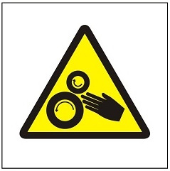 Znak Uwaga. Wirujące elementy na Folii Samoprzylepnej (331)