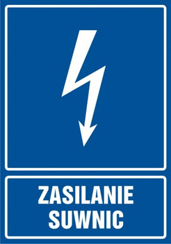 Znak Zasilanie suwnic na Folii Samoprzylepnej (HG037)