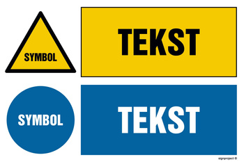 Znak na zamówienie Wzór S-501 na folii samoprzylepnej