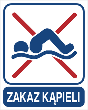 Znak zakaz kąpieli na płycie PCV (857-04)