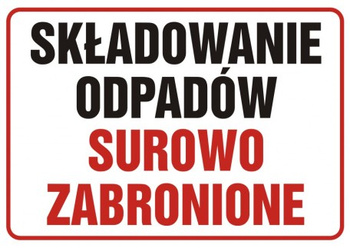 Znak Składowanie odpadów surowo zabronione (PB091)
