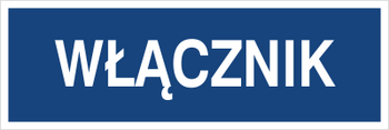 Znak włącznik na płycie PCV (801-196)