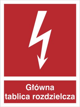 Znak główna tablica rozdzielcza na Folii Samoprzylepnej (219-02)