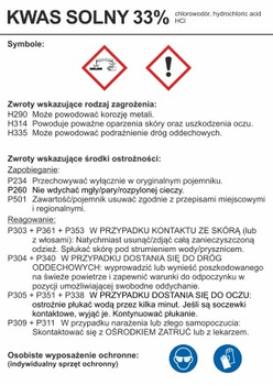 Znak Kwas solny 33% (LC002)